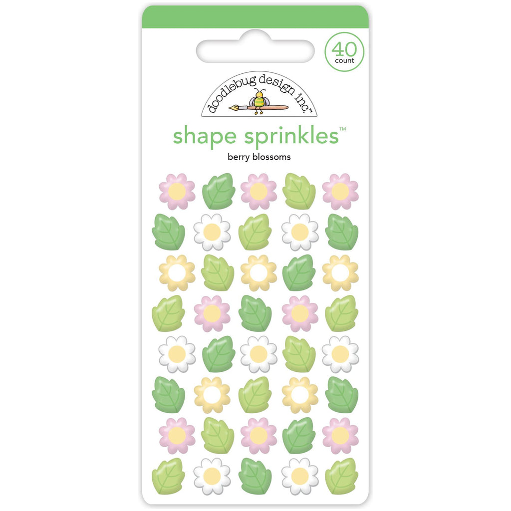 Doodlebug Shape Sprinkles - Berry Blossoms