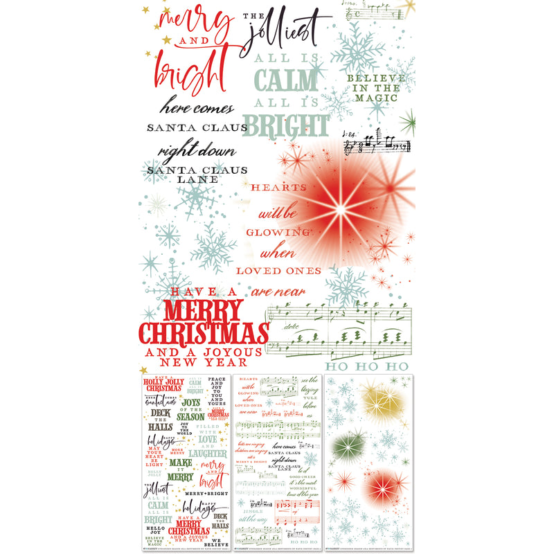 Evergreen Season - Rub-On Transfer Set - Sentiments