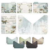 Complete your classic papercraft project with the Vintage Artistry Moonlit Garden Ephemera Bits File Essentials. This set includes 11 double-sided die-cut pieces, including 3 file folders, a double-pocket, 2 angled pockets, and 5 envelope pockets - perfect for mini albums or layouts. Add a special touch to your cherished memories.