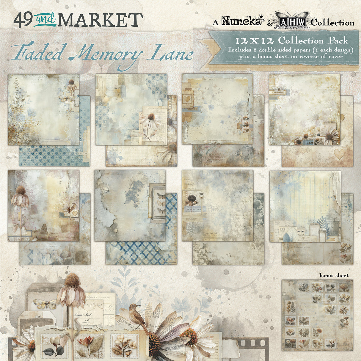 49 and Market 12 x12 Collection Pack- Faded Memory Lane
