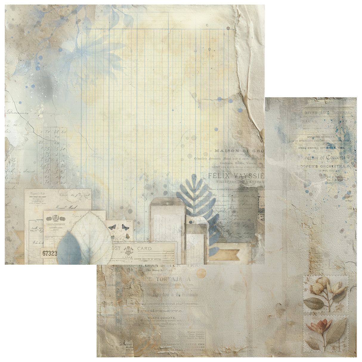 49 and Market 12 x12 Collection Pack- Faded Memory Lane