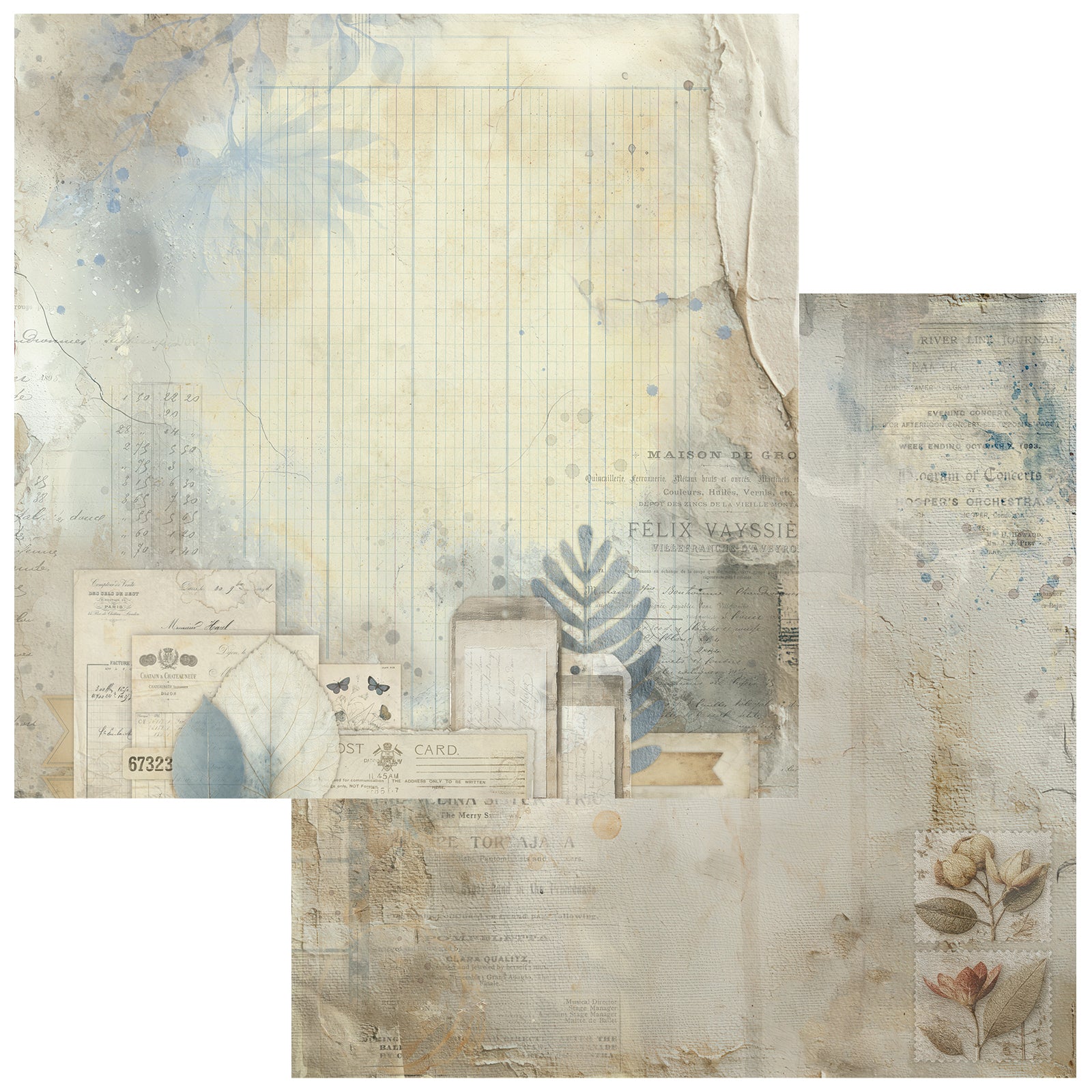49 and Market 12 x12 Collection Pack- Faded Memory Lane