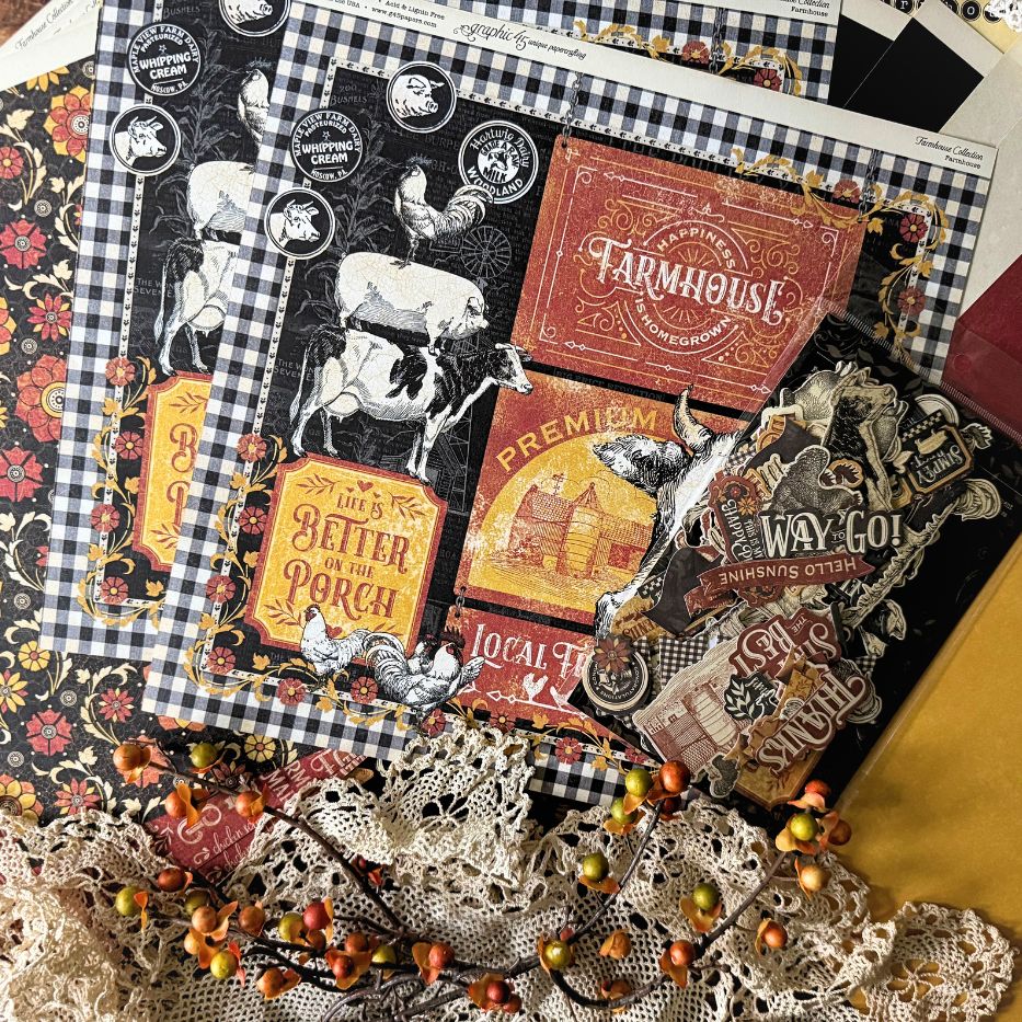 Graphic 45 Farmhouse Keepsake Kit