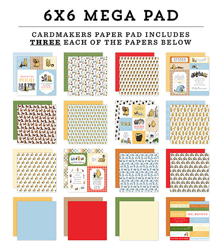 The House At Pooh Corner Cardmakers 6X6 Mega Pad