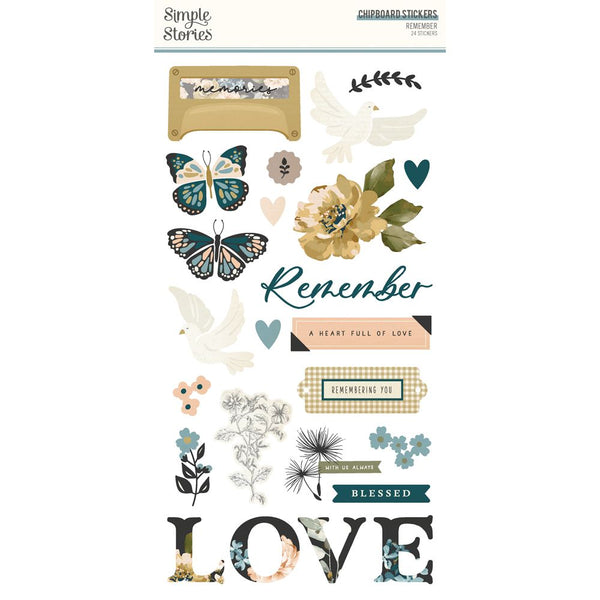 Remember - 6x12 Chipboard Stickers