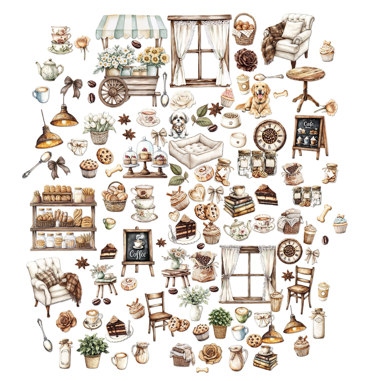 49 and Market - Country Heart Café Laser Cut Elements