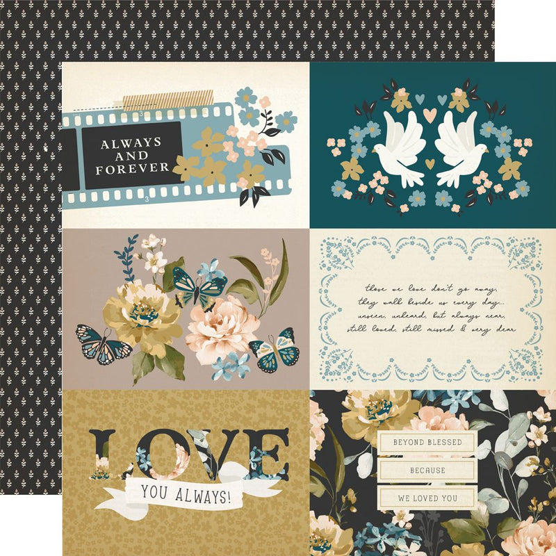 Remember - 12 x 12 Double Side Cardstock - 4x6 Elements