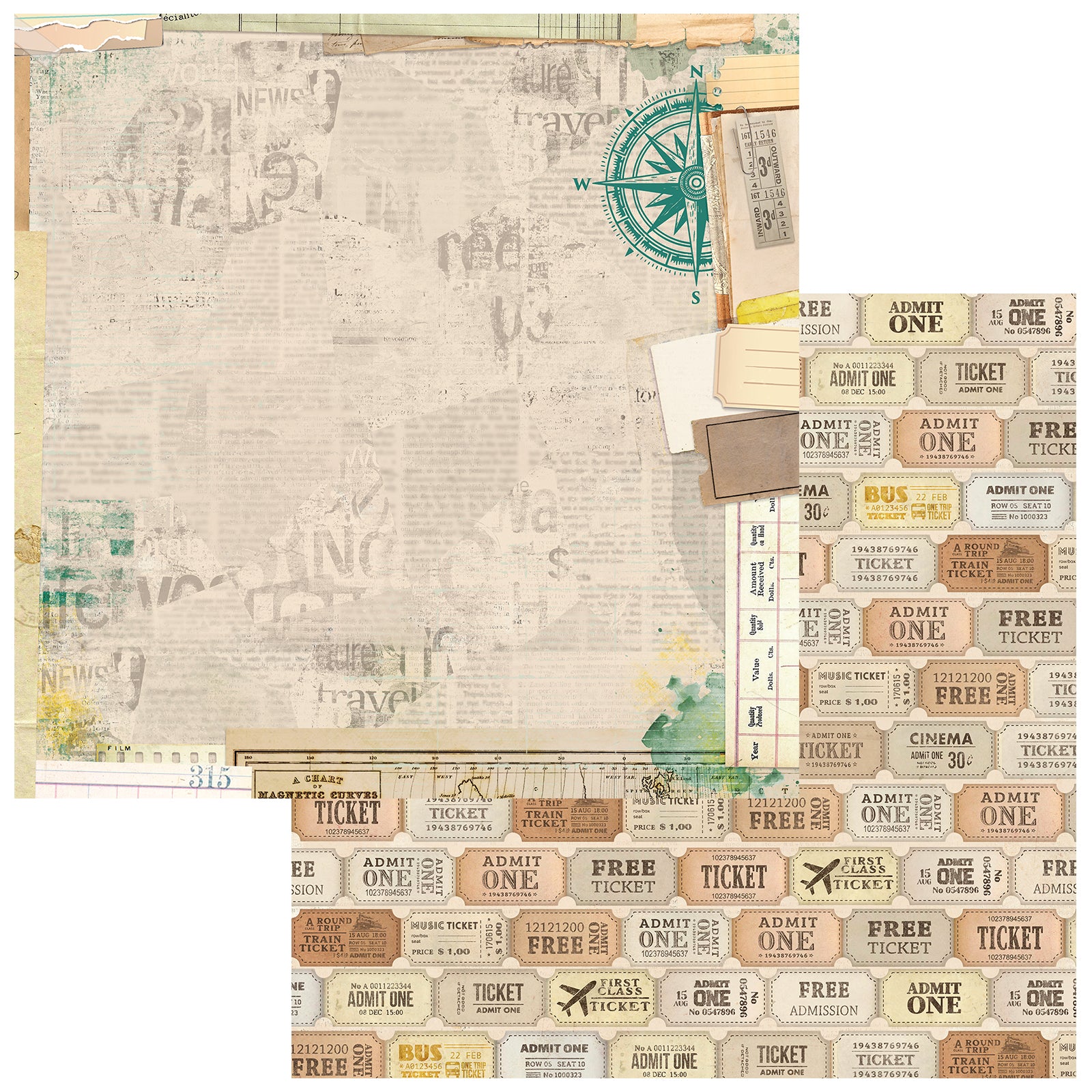 49 and Market 12 x12 Collection Pack- Travel Diaries