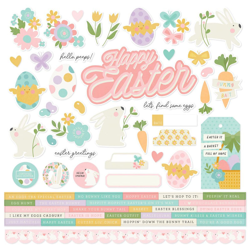 Hoppy Easter - 12x12 Cardstock Sticker