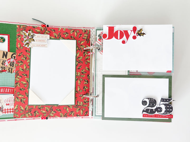 Simple Vintage Holly Jolly Snap Binder