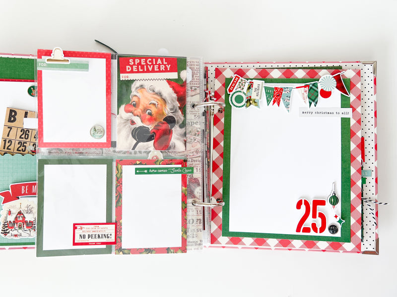 Simple Vintage Holly Jolly Snap Binder