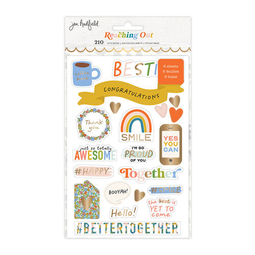 Jen Hadfield - Reaching Out Collection - Sticker Book - Gold Foil Accents