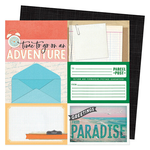 Where To Next Collection - 12 x 12 Double Sided Paper - 4 x 6 Journaling Cards