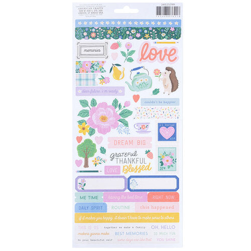 Bea Valint - Poppy and Pear Collection - Stickers - 6 x 12 Stickers