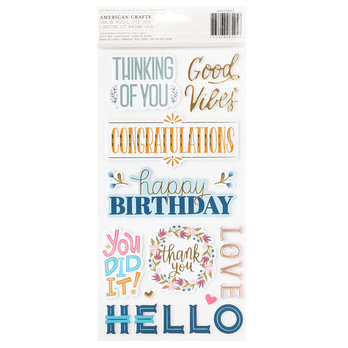 Pink Paislee - Joyful Notes Collection - Thickers - Phrase
