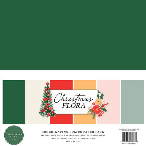 Christmas Flora Collection - 12 x 12 Paper Kit - Solids