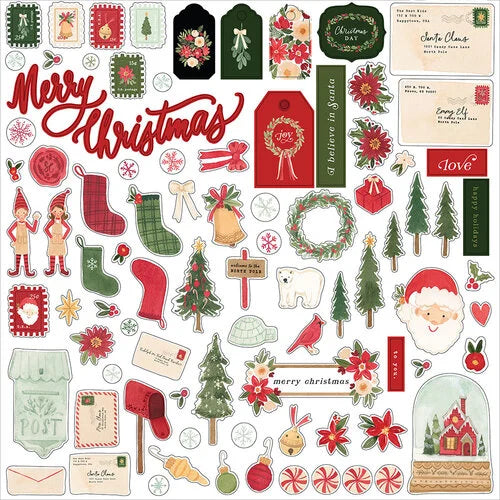 Letters To Santa Collection - 12 x 12 Cardstock Stickers