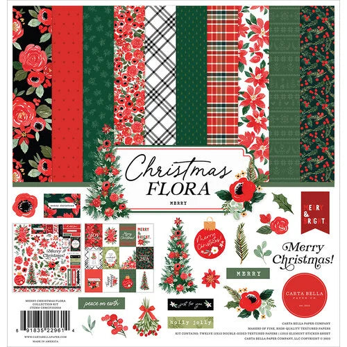 Christmas Flora Collection - Merry - 12 x 12 Collection Kit