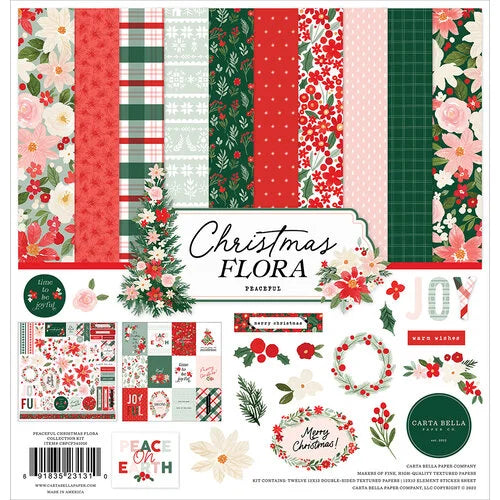 Christmas Flora Collection - Peaceful - 12 x 12 Collection Kit