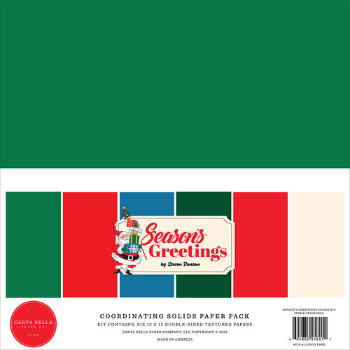Seasons Greetings Collection - Christmas - 12 x 12 Paper Kit - Solids
