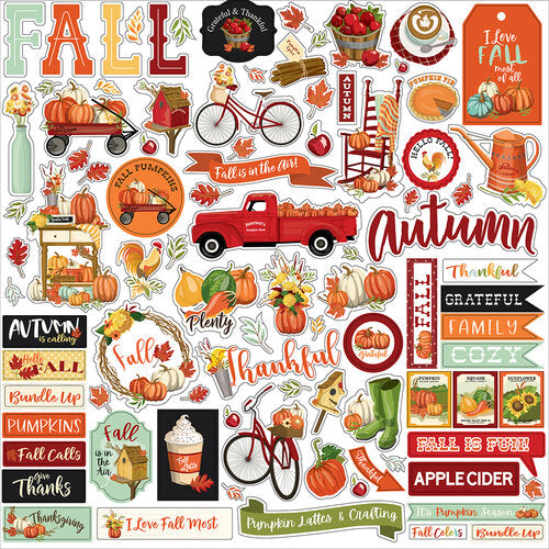 Welcome Autumn Collection - 12 x 12 Cardstock Stickers