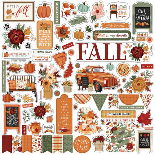 Welcome Fall Collection - 12 x 12 Cardstock Stickers