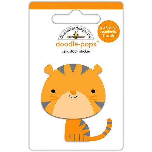 Doodle-Pops Cardstock Sticker - Tommy Tiger