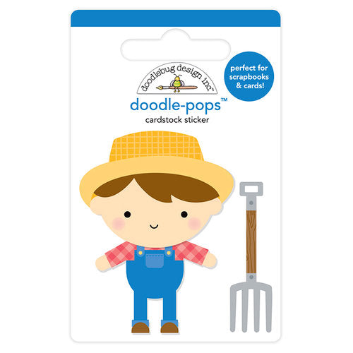 Doodle-Pops Cardstock Sticker - Farmer Joe