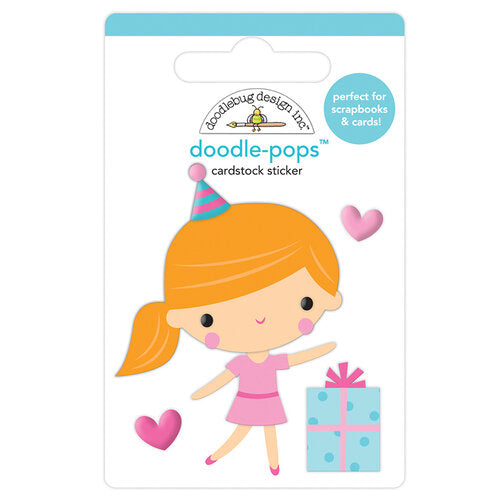 Doodle-Pops Cardstock Sticker - Party Girl