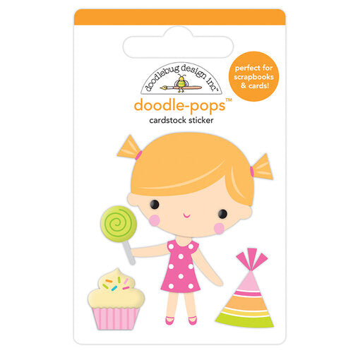 Doodle-Pops Cardstock Sticker - Birthday Girl