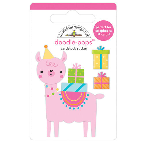 Doodle-Pops Cardstock Sticker - Party Llama