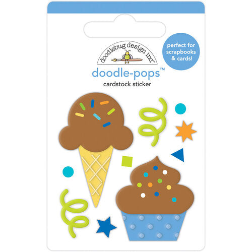 Doodle-Pops Cardstock Sticker - cake & Ice Cream