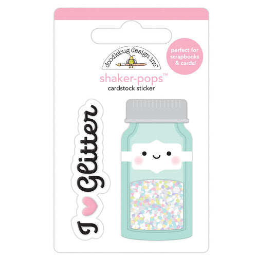 Shaker-Pops - 3D Cardstock Sticker - Glitter Jar