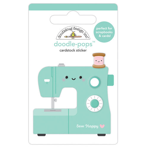 Doodle-Pops Cardstock Sticker - Sew Happy