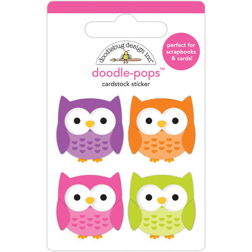 Doodle-Pops Cardstock Sticker - Happy Owl-o-ween