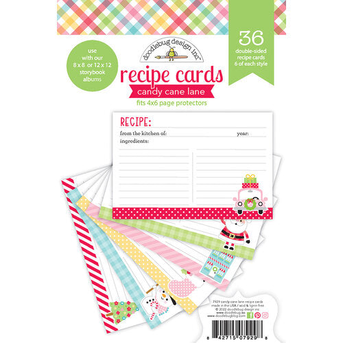 Candy Cane Lane Collection - Christmas - Recipe Cards