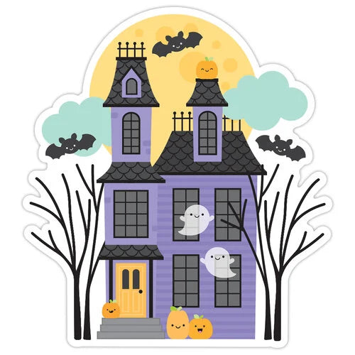 Halloween Sticker Doodle - Haunted Manor