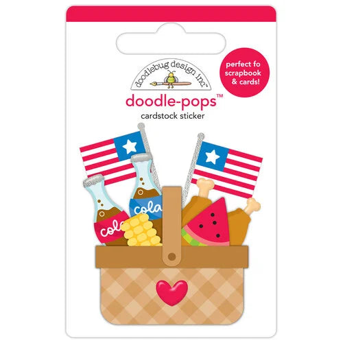 Doodle-Pops 3D Cardstock Sticker - Picnic Party