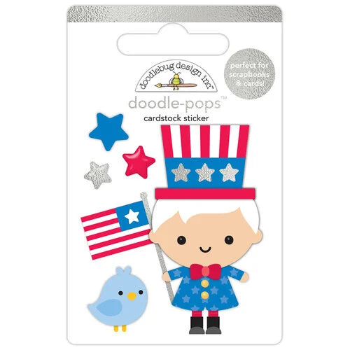 Doodle-Pops 3D Cardstock Sticker - Uncle Sam
