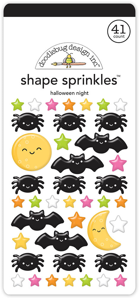 Hey Pumpkin Doodlebug Sprinkles Adhesive Enamel Shapes Halloween Night
