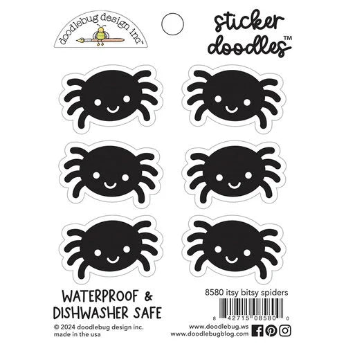 Hey Pumpkin Collection - Sticker Doodles - Itsy Bitsy Spiders