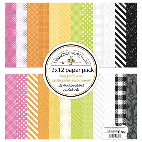 Hey Pumpkin Collection - 12 x 12 Paper Pack - Petite Prints Assortment