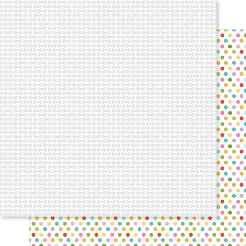 Bella Blvd - Bow Wow Collection - 12 x 12 Double Sided Paper - Sit Stay Speak