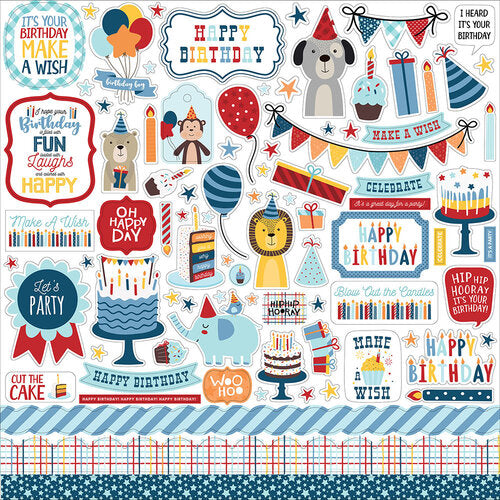 Birthday Boy Collection - 12 x 12 Cardstock Stickers