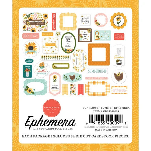 Sunflower Summer Collection - Ephemera