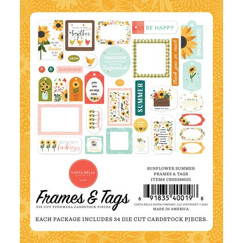 Sunflower Summer Collection - Frames And Tags