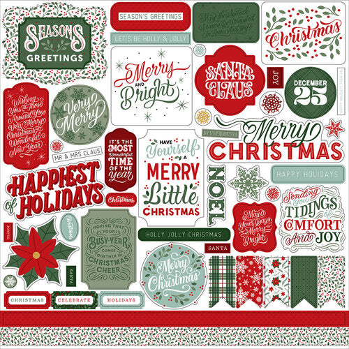 Christmas Salutations No. 2 Collection - 12 x 12 Cardstock Stickers