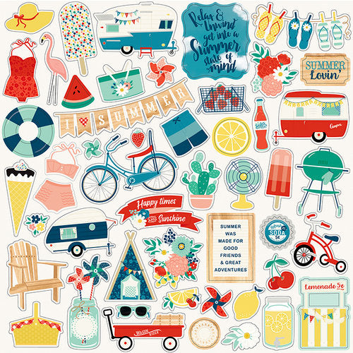 Gds Sticker Good Day Sunshine Collection - 12 x 12 Cardstock Stickers