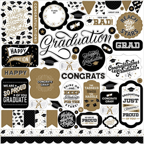 Graduation Collection - 12 x 12 Cardstock Stickers