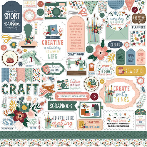 Let's Create Collection - 12 x 12 Cardstock Stickers
